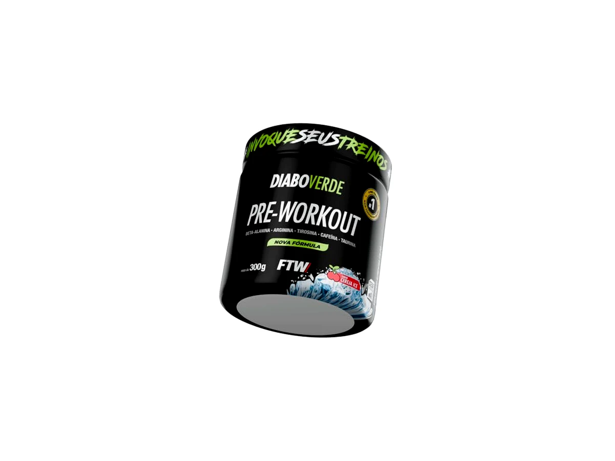 Pré-Treino Diabo Verde 300g Sabor Cereja Ice - FTW