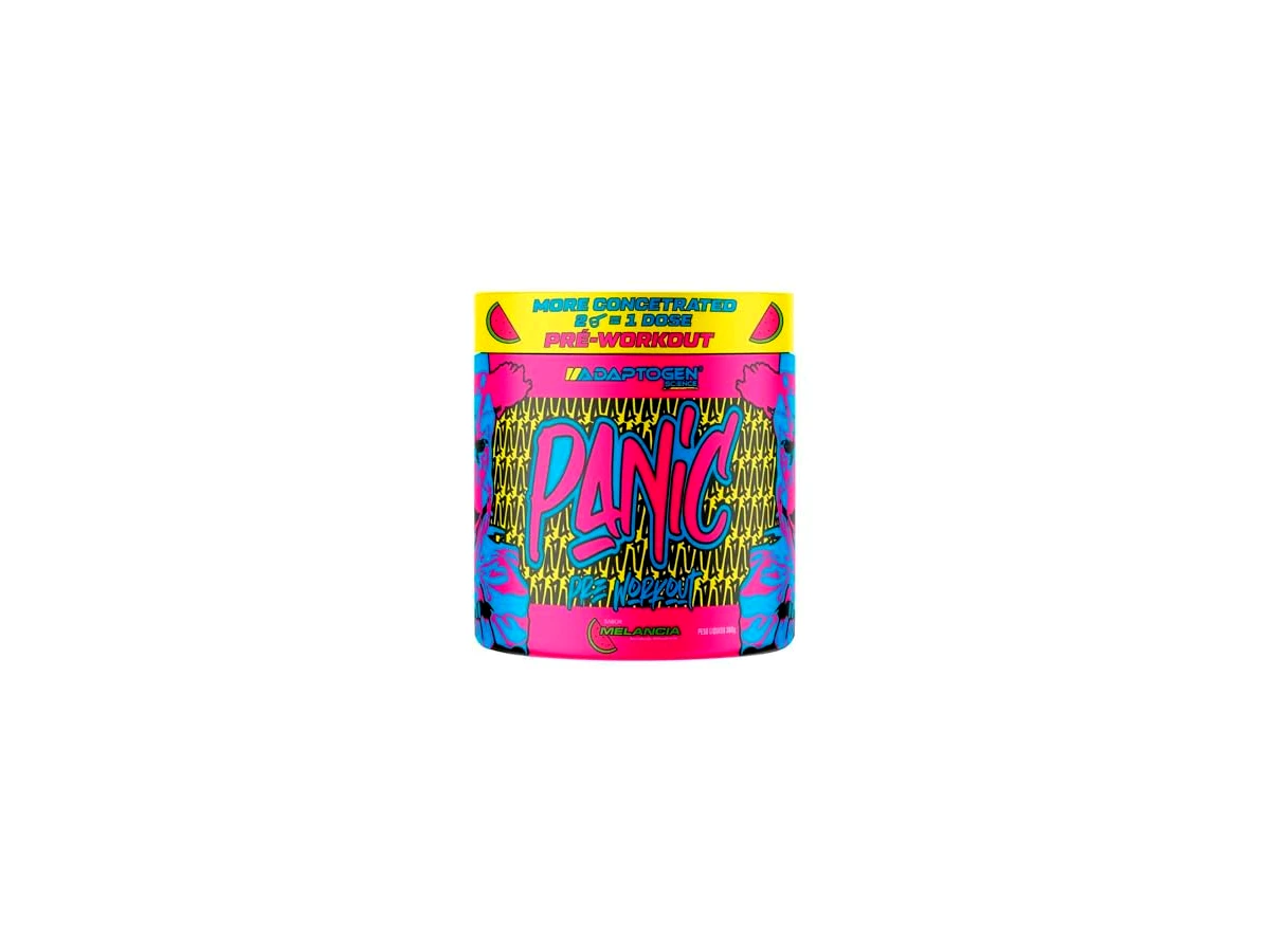 Revisão Panic Pre-Workout Pote 300g Sabor Melancia - Adaptogen Science: A formulação nacional mais agressiva para energia extrema