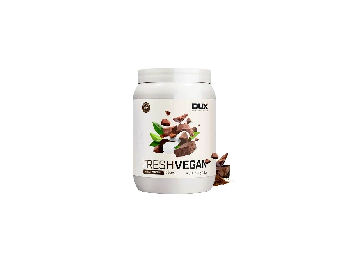 Revisão Dux Nutrition Fresh Vegan Proteína 100% Vegetal Sabor Cacau 500g: a melhor escolha para quem prioriza textura e ingredientes naturais