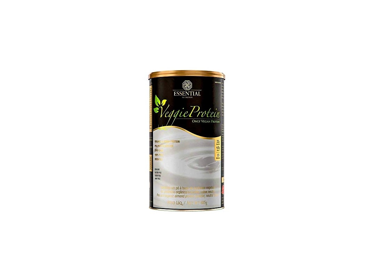 Revisão Essential Nutrition Veggie Protein Proteína Isolada da Ervilha e Amêndoa Sabor Banana com Canela 516g: alta digestibilidade e nutrição avançada para quem pode investir mais