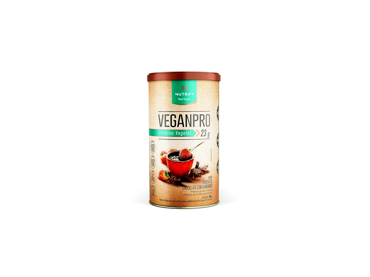 Revisão Nutrify VeganPro Blend de Proteína Orgânica de Ervilha e Arroz Sabor Fondant de Chocolate 800g: nutrição limpa e alto rendimento