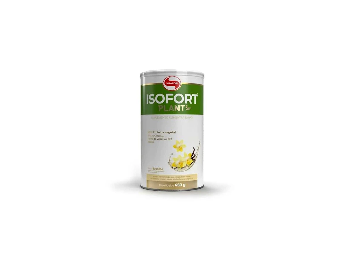 Revisão Vitafor ISOFORT Plant Proteína Isolada de Ervilha e Arroz Sabor Baunilha 750g: alto aporte proteico com excelente custo-benefício