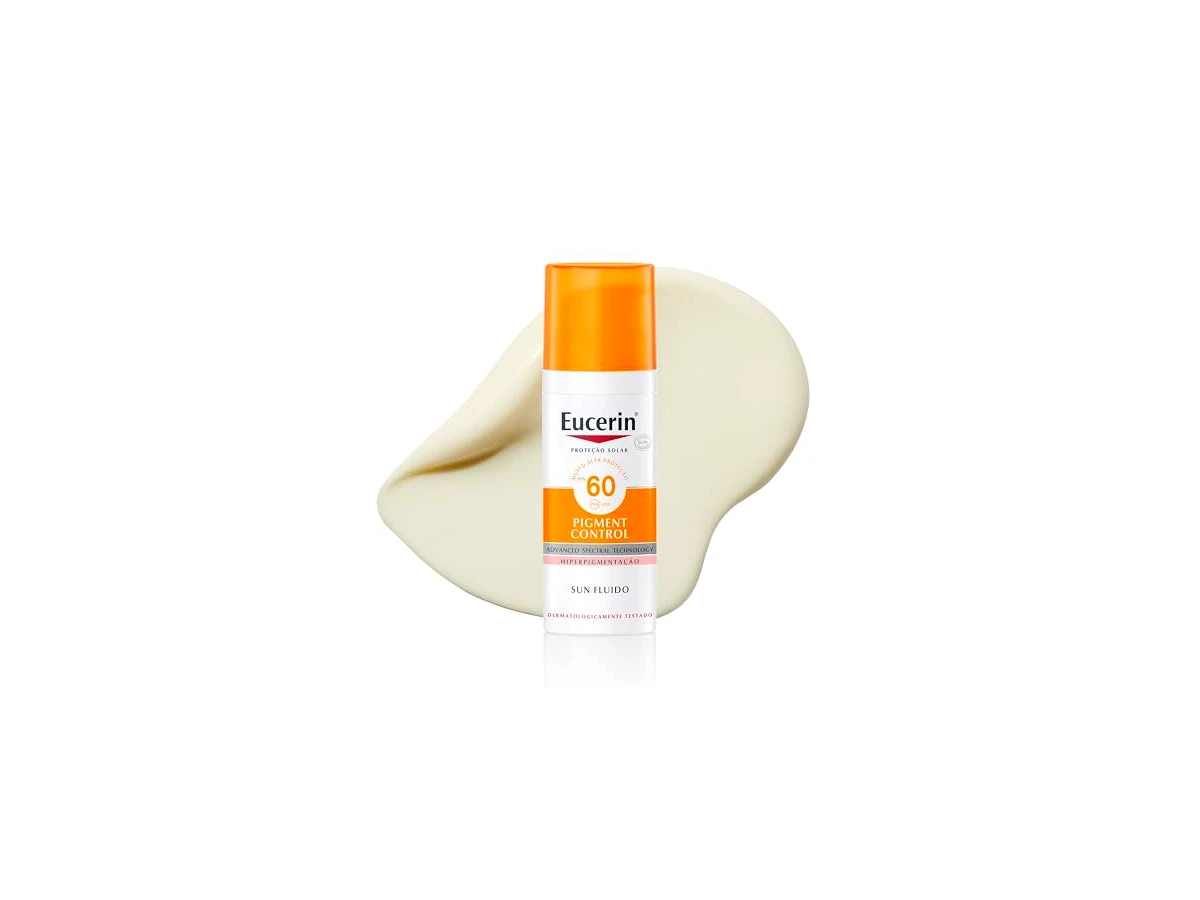 Revisão Eucerin Sun Fluido Pigment Control FPS 60: tratamento clareador avançado com toque seco