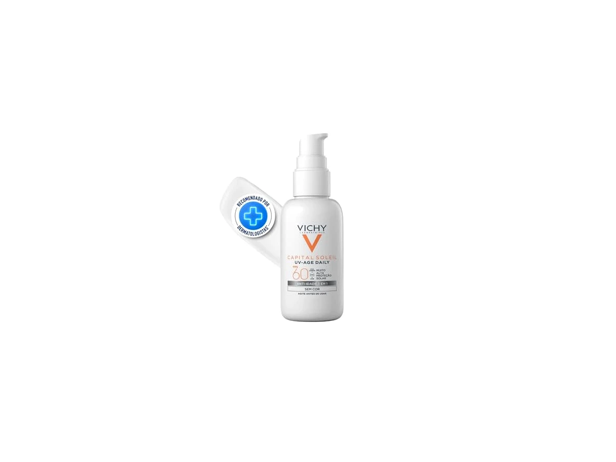 Vichy Capital Soleil UV-Age Daily Fluido Antimanchas FPS 60 Sem Cor