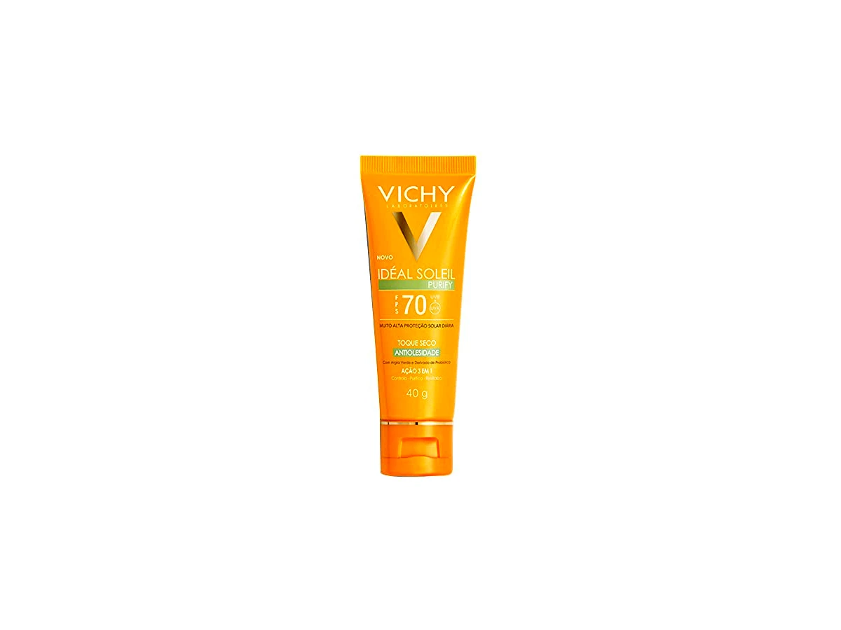 Vichy Idéal Soleil Purify Protetor Solar Facial Antioleosidade FPS 70