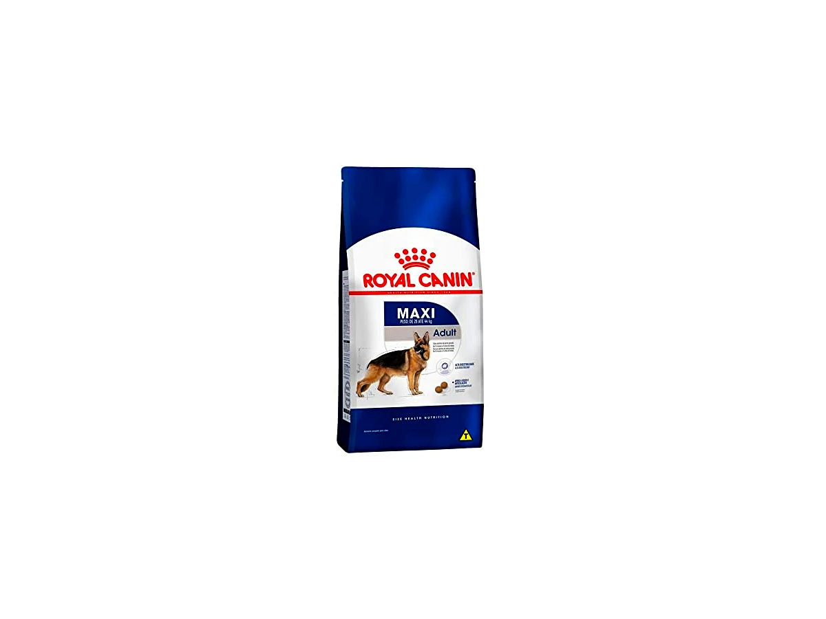 Revisão Royal Canin Maxi Adult Cães Adultos de Porte Grande (15kg): segurança digestiva e controle de mastigação para cães robustos