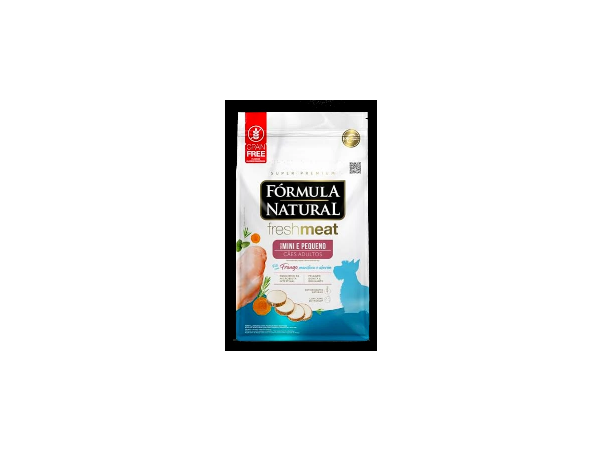 Ração Fórmula Natural Fresh Meat para Cães Adultos de Raças Mini e Pequenas Sabor Carne, Mandioca e Alecrim - 2,5kg