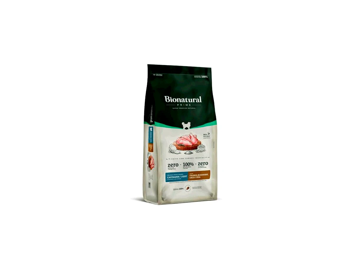 Revisão Bionatural Prime - Frango Cães De Raças Méd/Grand Castrados ou Light 15kg: aliada metabólica potente, mas com pouca carne fresca