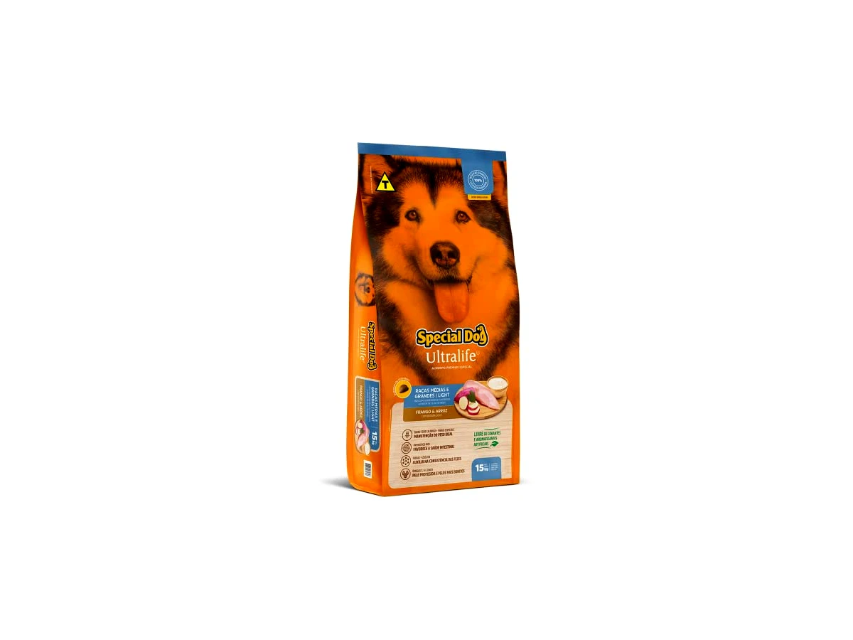 Revisão Ração Special Dog Ultralife Light Raças Médias e Grandes Sabor Frango e Arroz 15kg: a escolha mais econômica para cães grandalhões em dieta