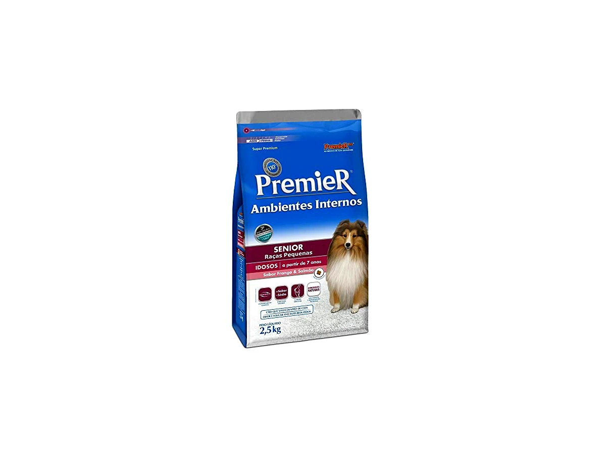Ração PremieR Pet Ambientes Internos para Cães Idosos (+7 anos) Sabor Frango e Salmão - 12kg