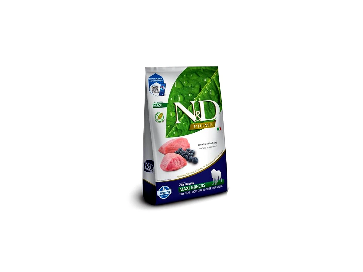Ração Farmina N&D Ancestral Grain para Cães Adultos de Raças Grandes Sabor Cordeiro e Mirtilo - 15kg
