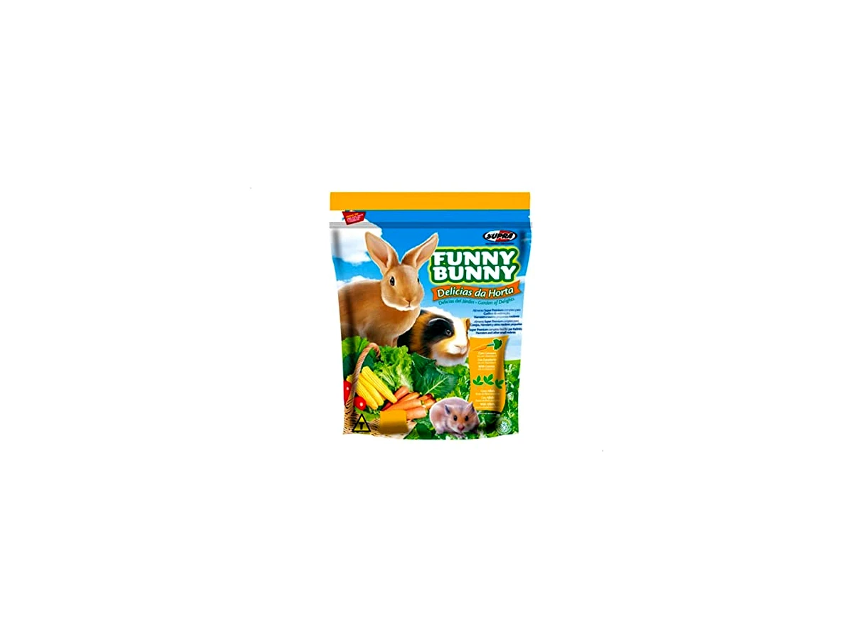 Revisão Supra Funny Bunny Delícias da Horta - alimento para coelhos - 500g: excelente para lagomorfos, mas uma armadilha para hamsters