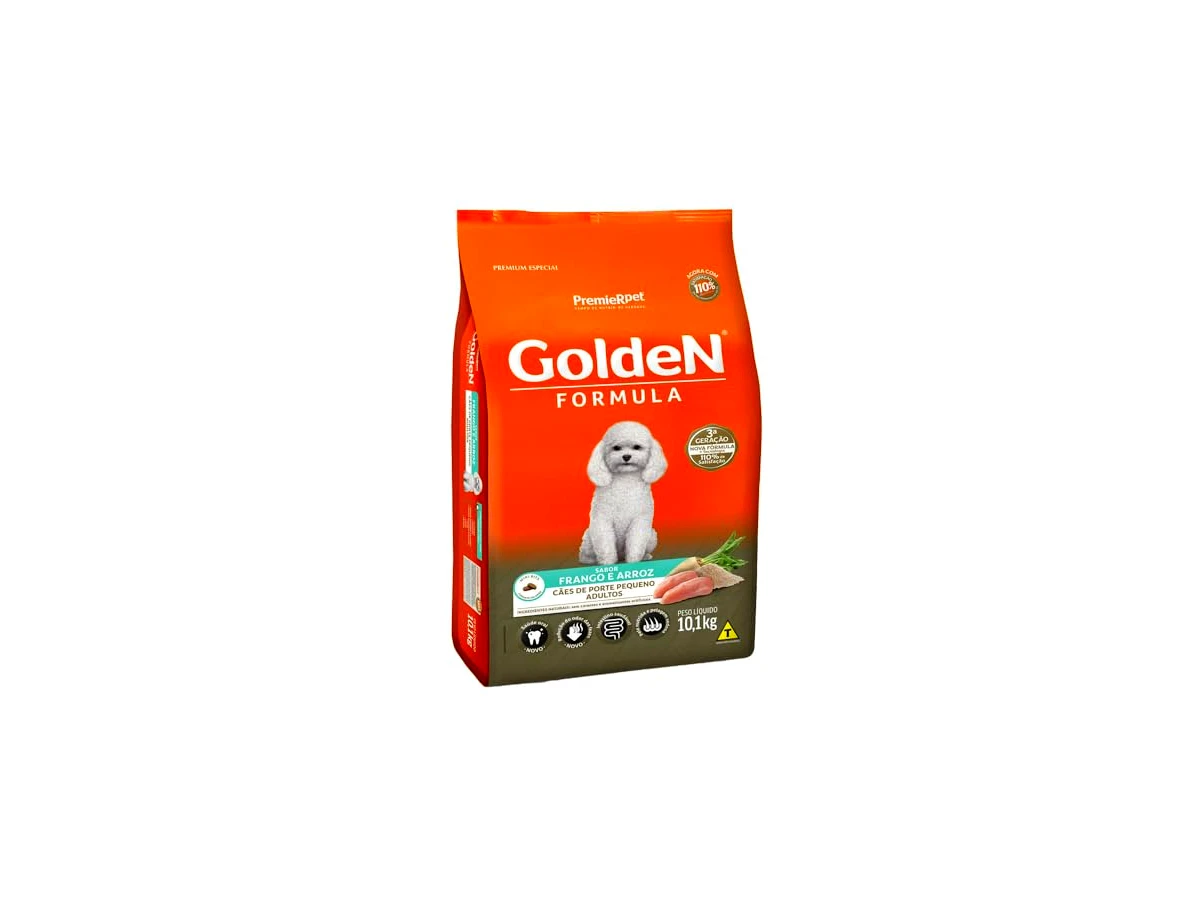 Ração Golden Formula para Cães Adultos de Raças Pequenas Sabor Frango e Arroz - 3kg