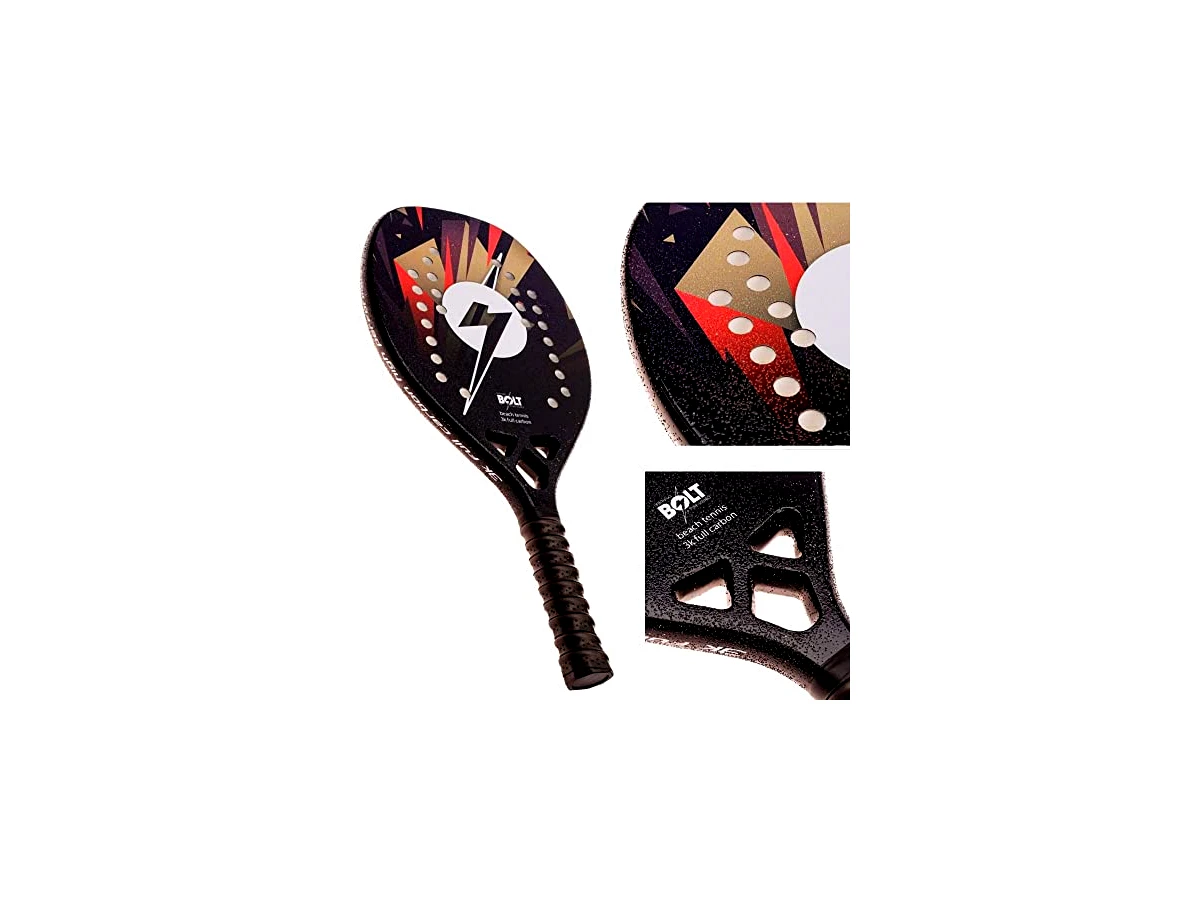 Revisão Raquete Beach Tennis Lightning Bolt BLACK EDITION 3k Full Carbon: o martelo ideal para jogadores de ataque