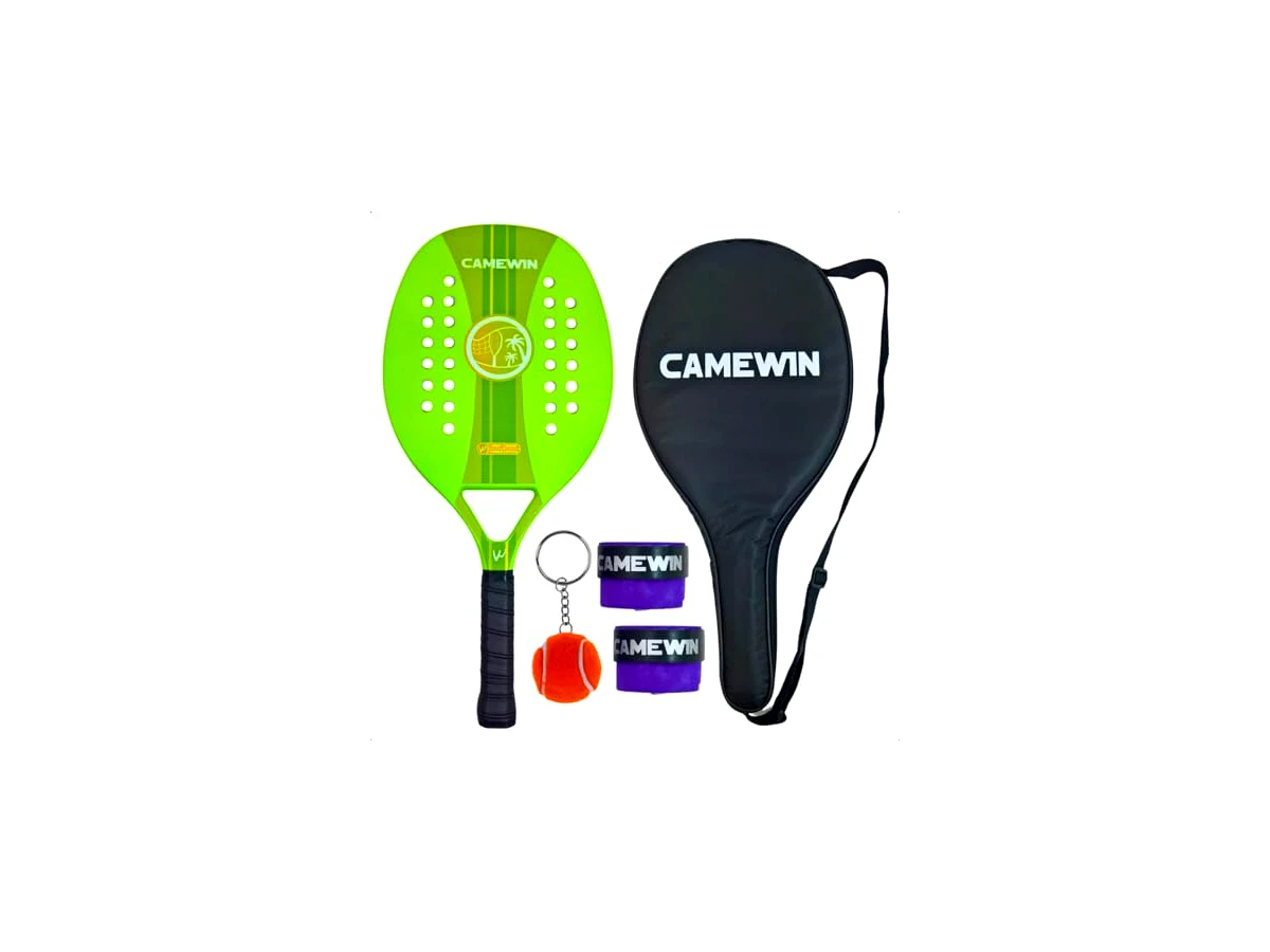 Revisão Raquete Beach Tennis Para Iniciantes Camewin + Brindes: o kit mais barato para começar na areia sem dor de cabeça