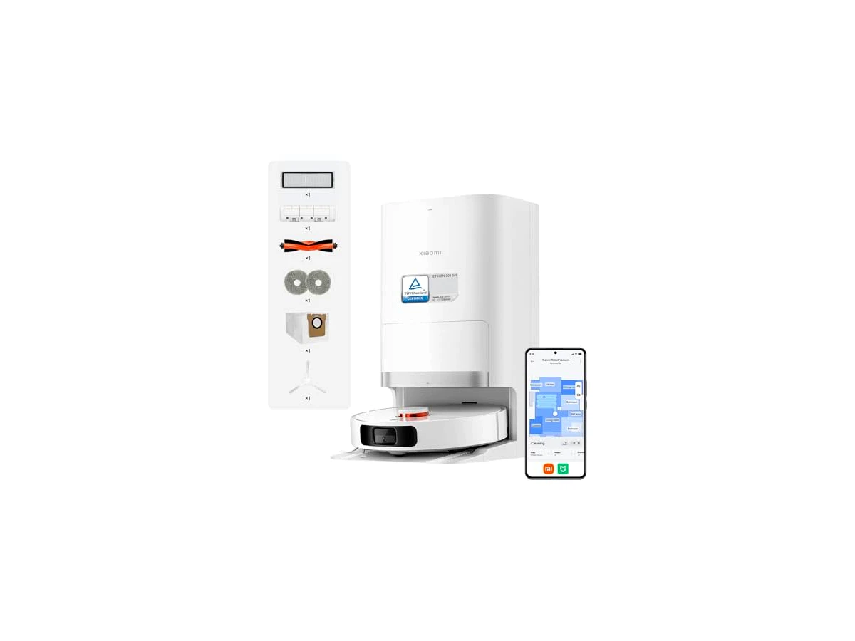 Revisão Xiaomi Robot Vacuum X20+ com estação base inteligente multifuncional 6000Pa, 4 L, 30 W, C101, branco: excelente custo-benefício em automação para pisos frios