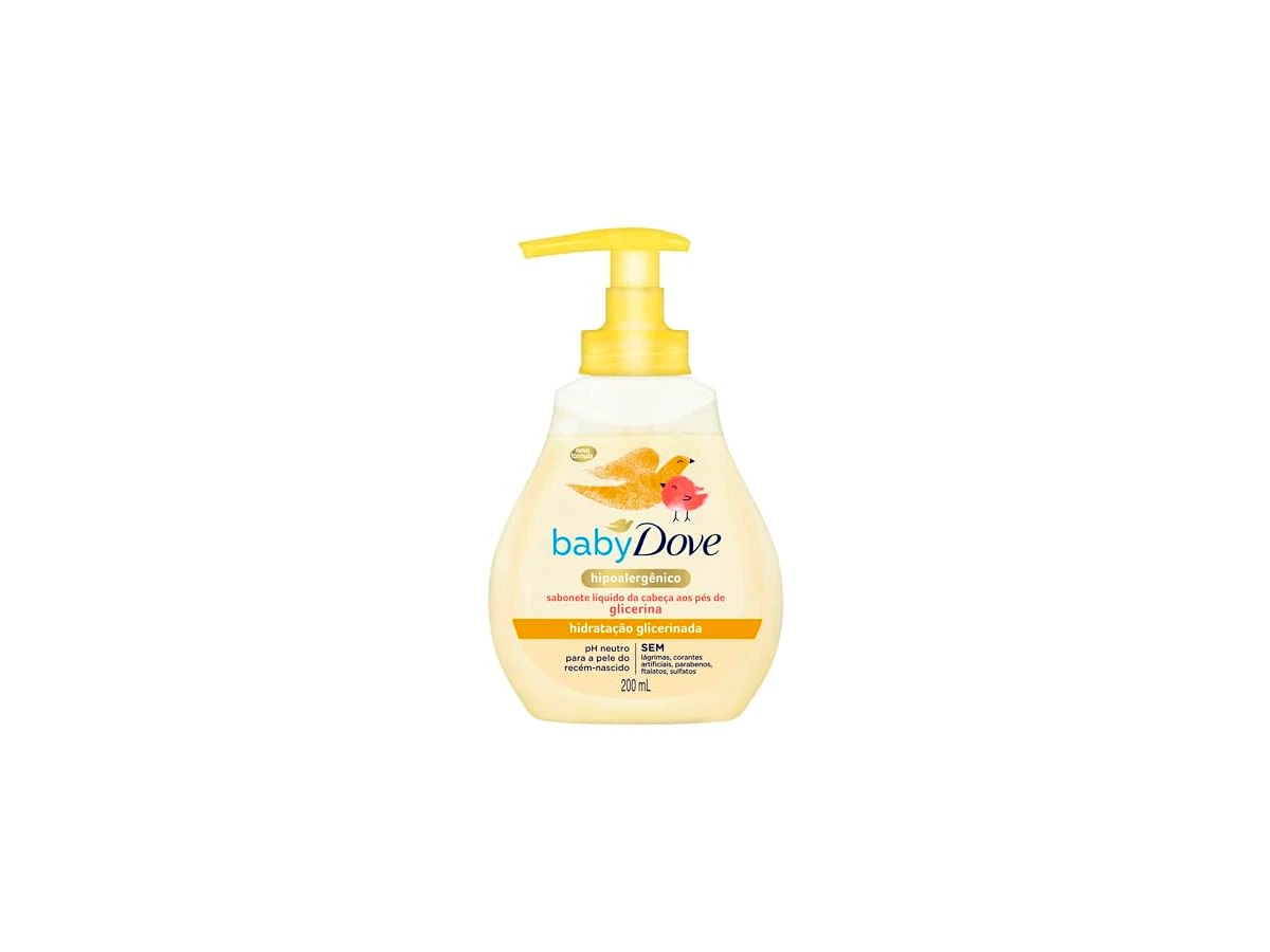 Sabonete Líquido Baby Dove Hidratação Glicerinada da Cabeça aos Pés Sem Lágrimas 200ml