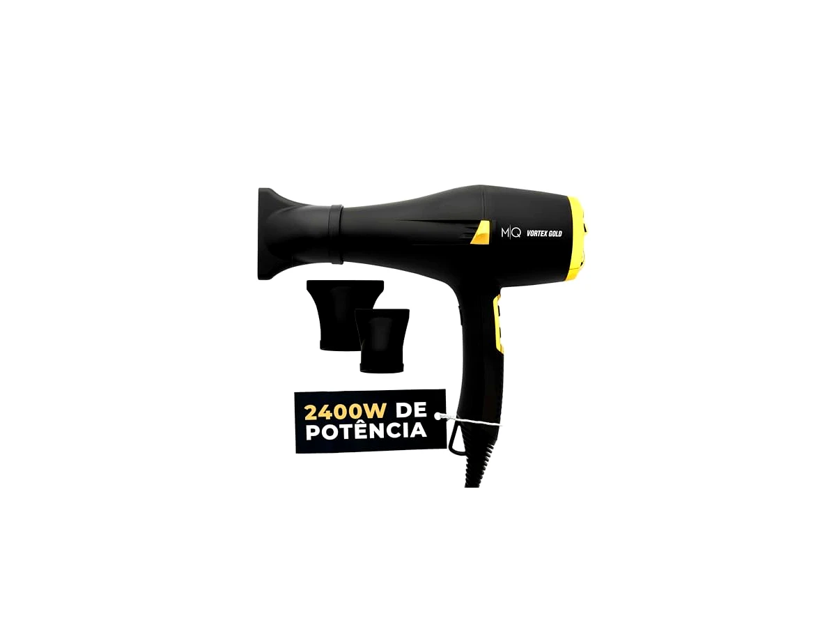 Revisão Secador de Cabelo Profissional MQ Professional Vortex Gold 2400W Motor AC: potência bruta e mobilidade para o salão