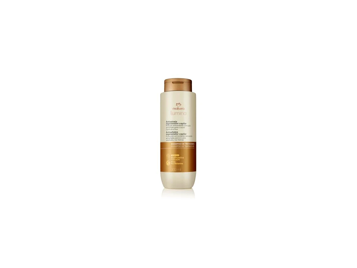 Revisão Natura Lumina Shampoo de Tratamento Antissinais, Regenerador Capilar com Bioproteína e ProMelanina, Proteção Antioxidante para Cabelos Grisalhos, 300ml: um excelente limpador rejuvenescedor, mas que exige alinhamento de expectativas
