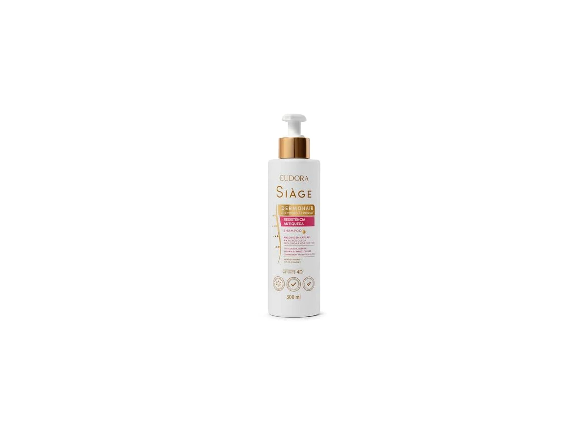 Revisão Shampoo Eudora Siàge DermoHair Resistência Antiqueda 300ml: a melhor escolha para frear o desprendimento do bulbo