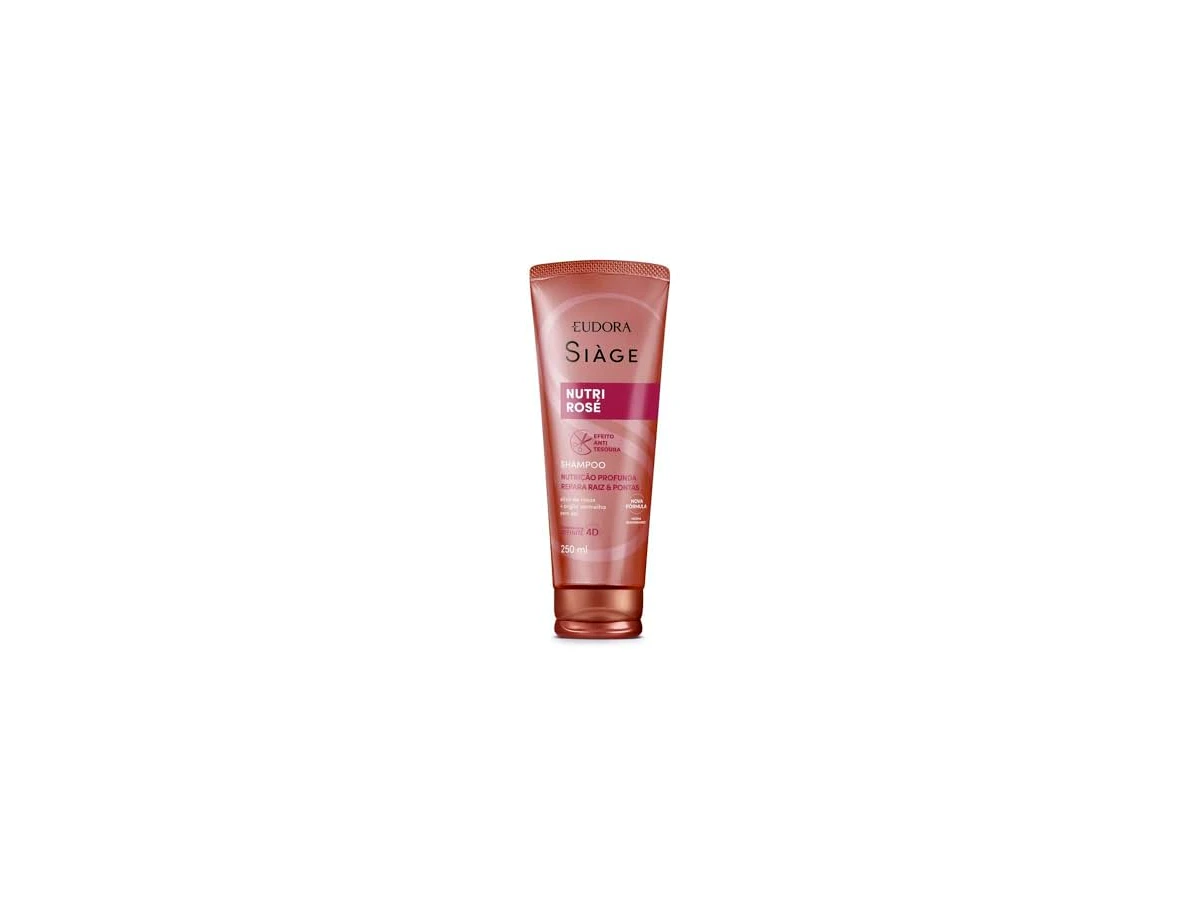Revisão Shampoo Eudora Siàge Nutri Rosé Efeito Anti-Tesoura 250ml: a escolha certa para prolongar o tempo entre cortes