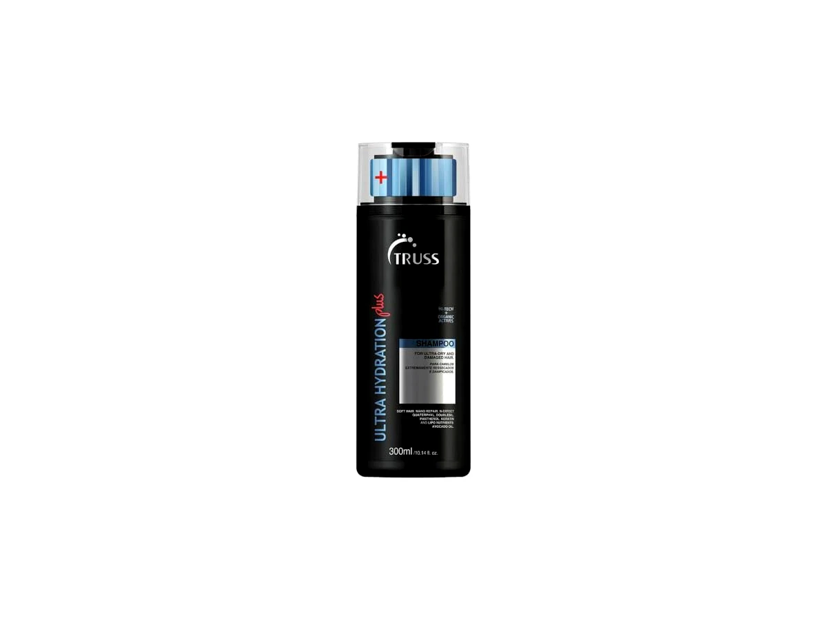 Revisão Shampoo Truss Ultra Hydration Plus com Nano Repair, Double Frizz Control e Ácido Hialurônico para Cabelos Extremamente Ressecados: resgate potente para fios fragilizados
