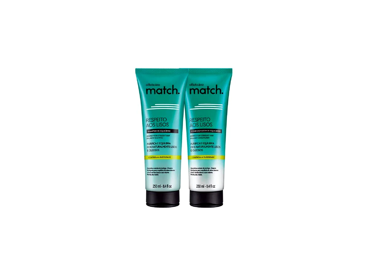 O Boticário Match Respeito aos Lisos Shampoo de Manutenção