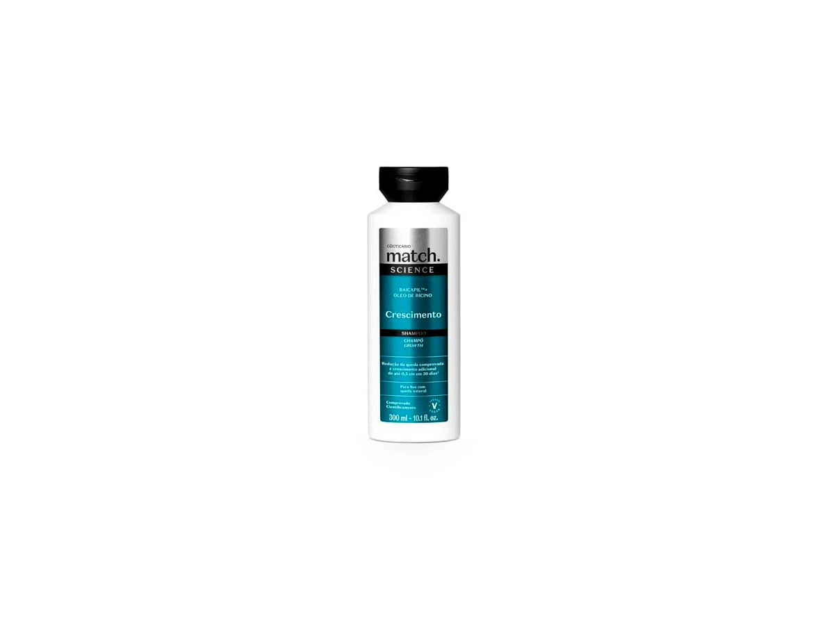 Revisão Shampoo O Boticário Match Science Crescimento 300ml: excelente escudo contra a quebra, mas não resolve calvície sozinho