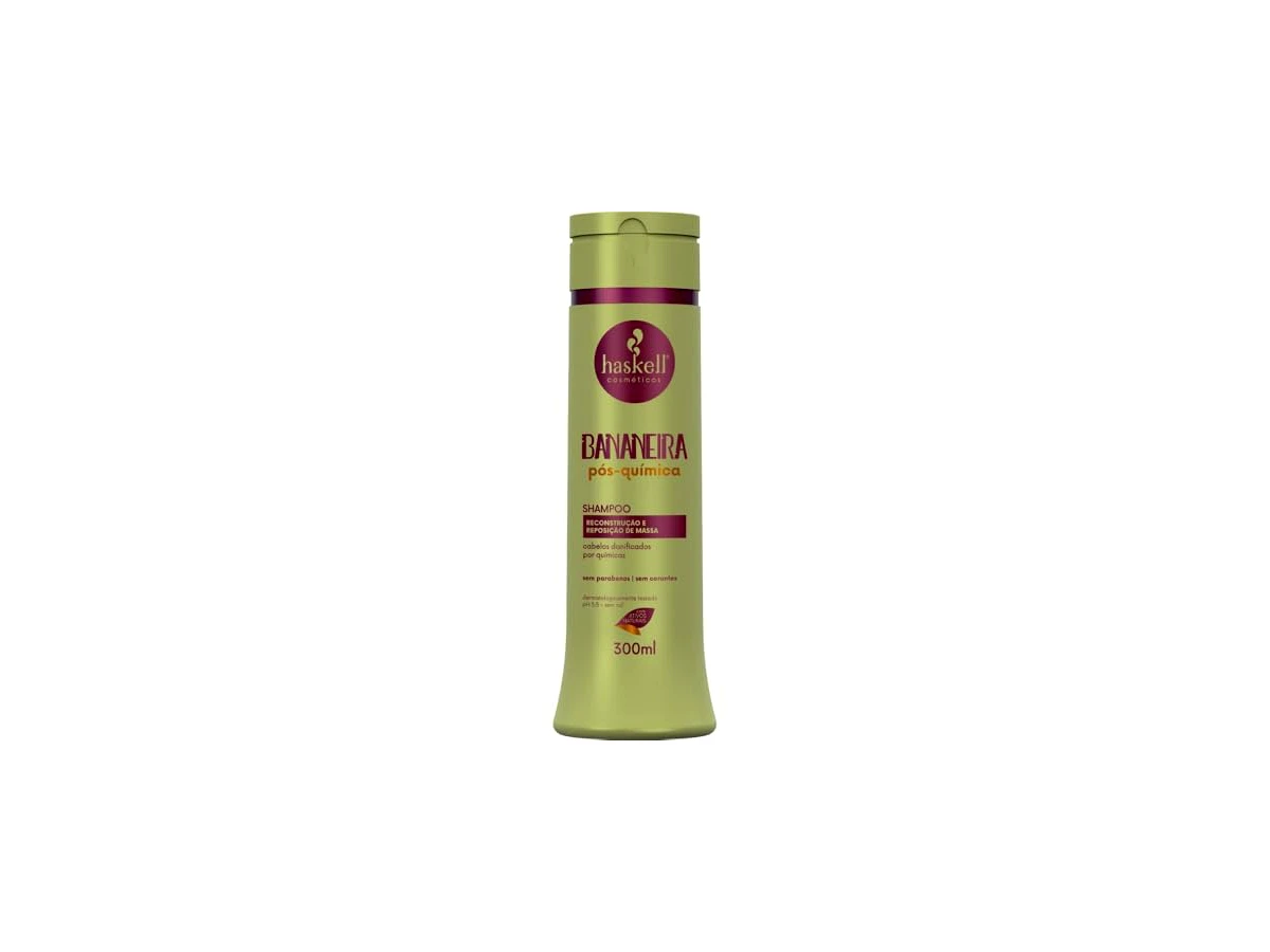 Revisão Shampoo Haskell Cosmética Natural Pós-Química Bananeira 300ml: a melhor opção de limpeza suave para manutenção diária