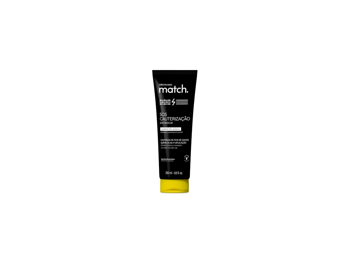Revisão Shampoo Match SOS Cauterização Pós-Química O Boticário 250ml: a melhor cauterização rápida e acessível
