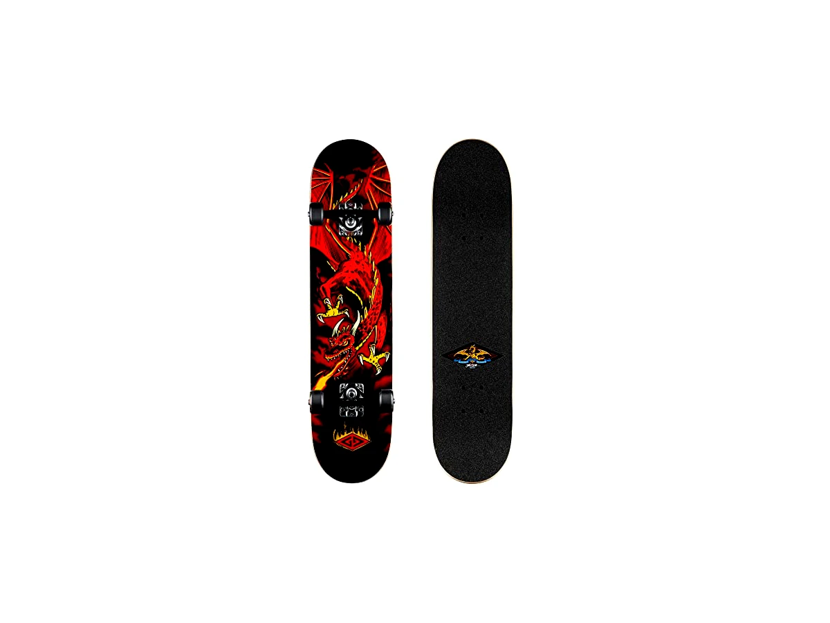 Revisão Skate Montado Powell Peralta Golden Dragon Flying Dragon 3 7.625" x 31.625": o melhor modelo de entrada para pés menores