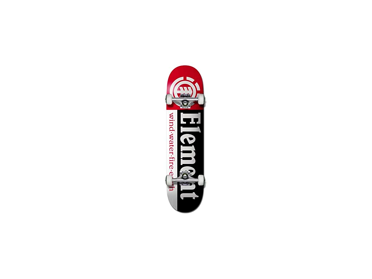 Revisão Skate Completo Element Section Black/Red/White 8.0" x 31.75": o setup definitivo em custo-benefício para pistas e asfalto liso
