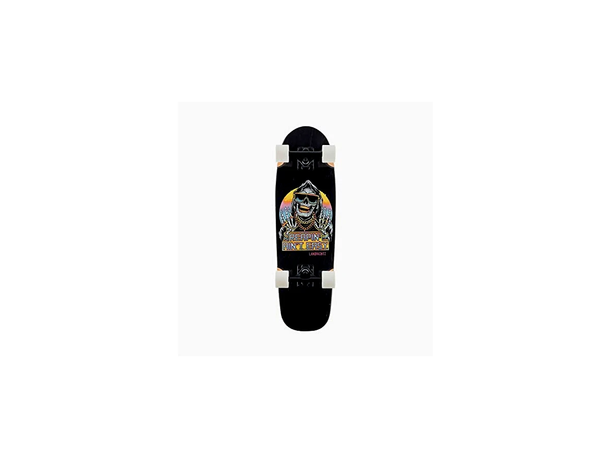 Revisão Skate Cruiser Landyachtz Dinghy Blunt Pinecone 28.5" x 8.6": o rei dos asfaltos esburacados para pés grandes