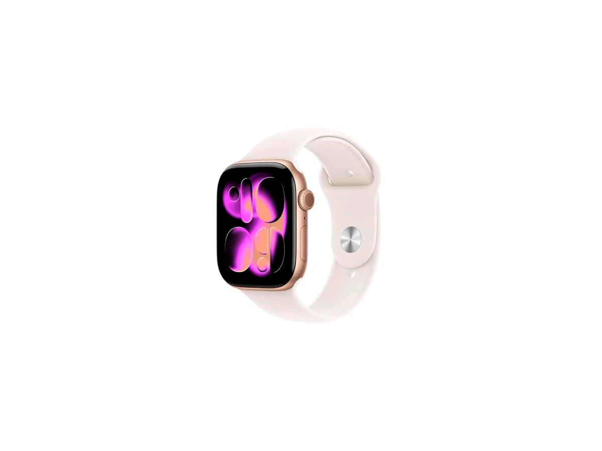 Revisão Apple Watch Series 11 GPS, Caixa em alumínio rosa‑dourado de 46 mm com Bracelete desportiva rosa leve - P/M: a vitrine de saúde e ecossistema da Apple