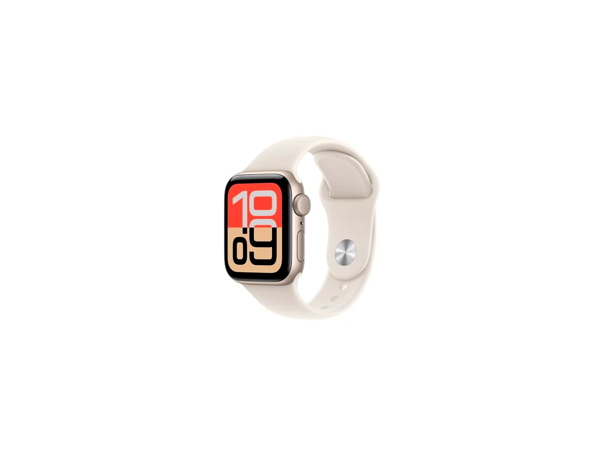 Revisão Apple Watch SE 3 GPS, Caixa em alumínio luz das estrelas de 40 mm com Bracelete desportiva luz das estrelas - P/M: a porta de entrada imbatível para o ecossistema iOS
