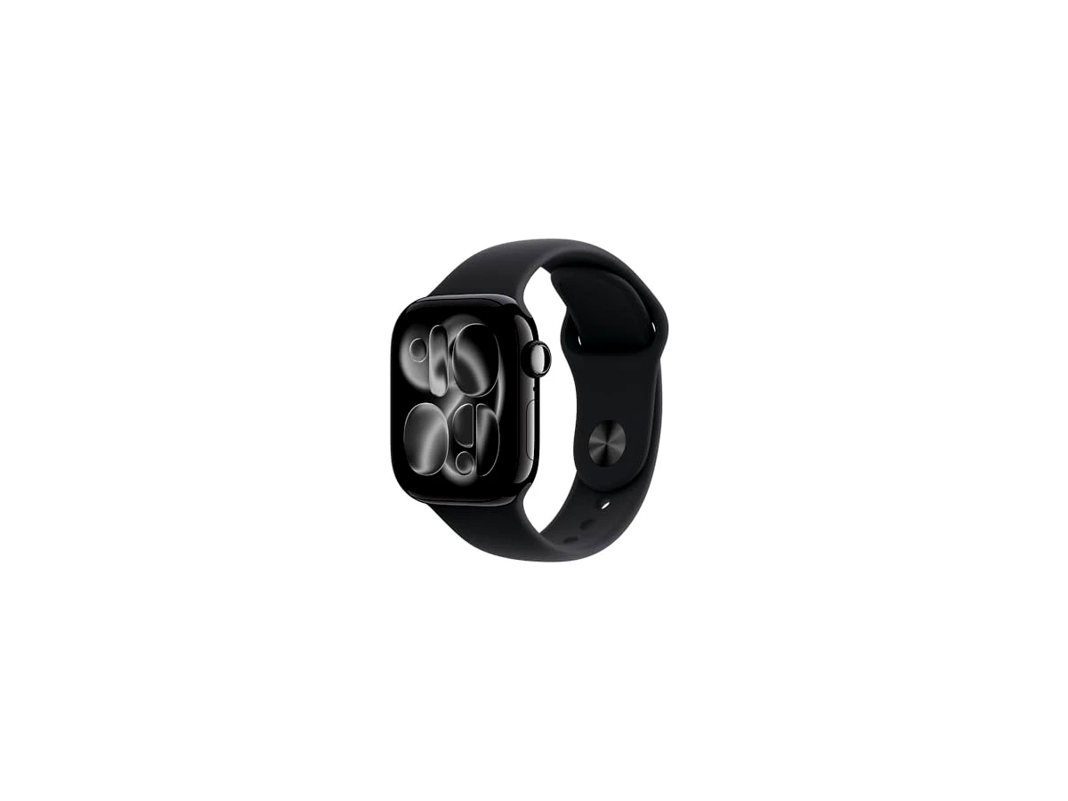 Revisão Apple Watch Series 11 GPS, Caixa em alumínio preto brilhante de 42 mm com Bracelete desportiva preta - P/M: o parceiro ideal de saúde para o ecossistema iOS
