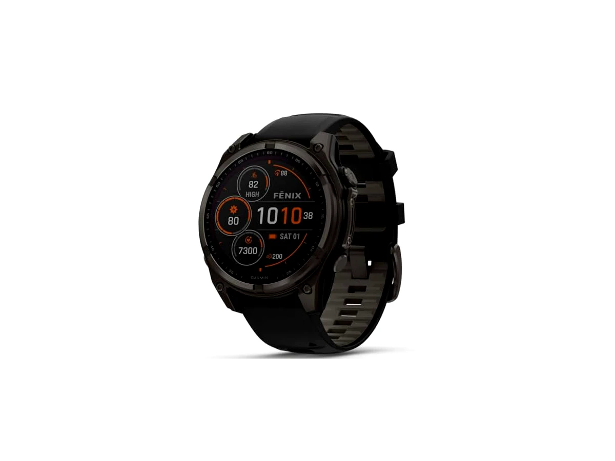 Garmin Relógio Fenix 8 Safira Cinza Titânio 47mm com Monitor Cardíaco de Pulso e GPS