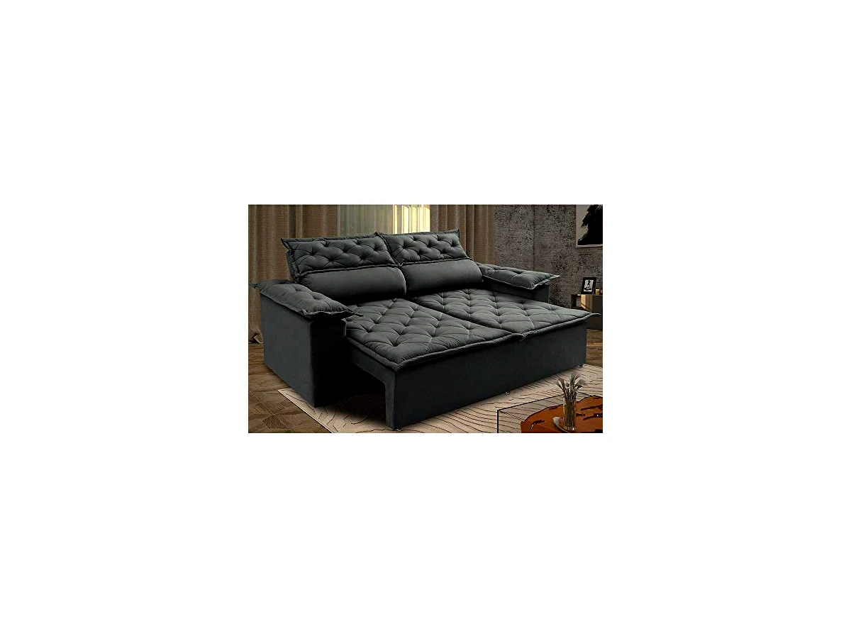 Revisão Sofá Retrátil e Reclinável Cama Inbox Compact 1,50m Tecido Suede Velusoft Cinza: o conforto perfeito para maratonar séries em salas pequenas
