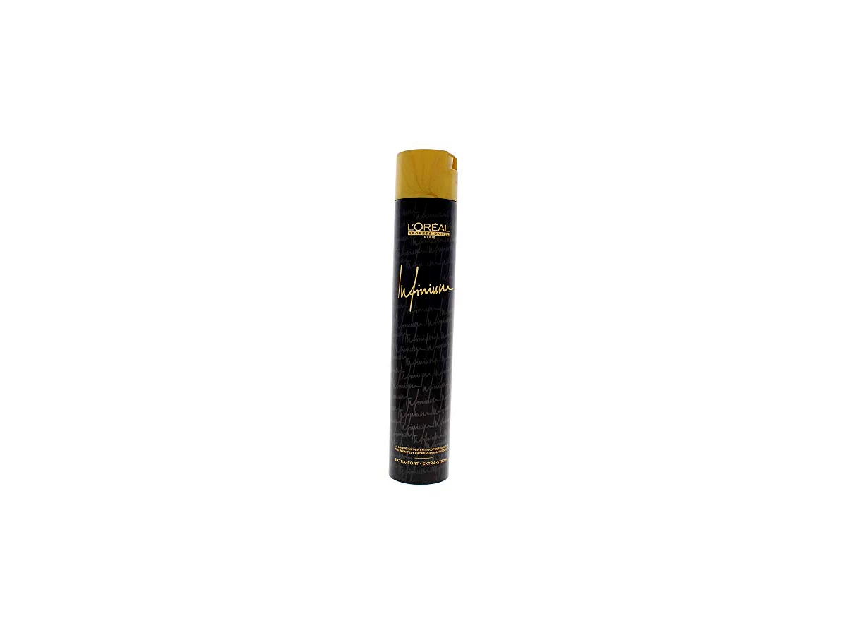 Revisão L'Oréal Professionnel Infinium Pure Extra Strong Hairspray: Fixação profissional sem gatilhos para alergias