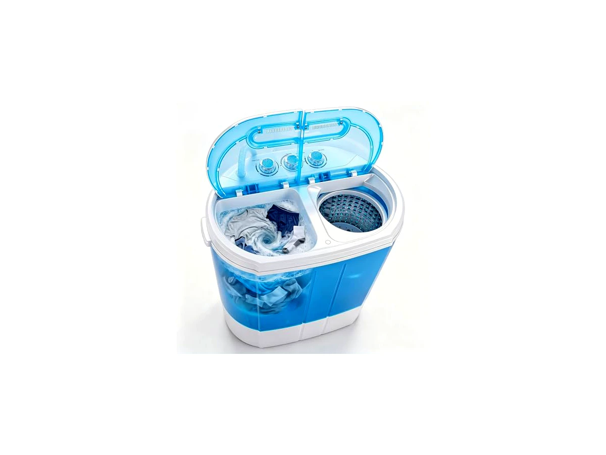 Revisão Máquina de Lavar Portátil Twin Tub 4,5kg Super Deal Compact Mini: a salvação para motorhomes e estúdios minúsculos