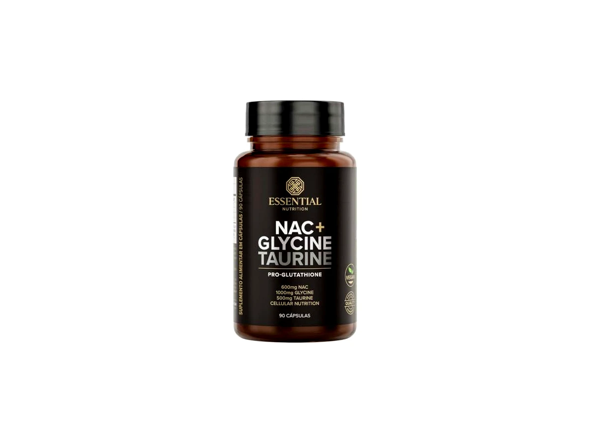 Revisão NAC + Glycine + Taurine - 90 Cápsulas - Essential Nutrition: a melhor engenharia antioxidante para saúde sistêmica