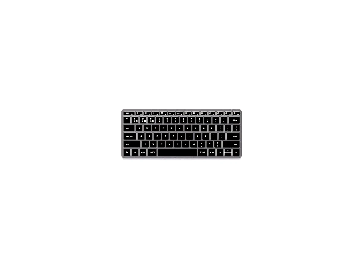 Revisão Satechi Teclado Bluetooth Slim Retroiluminado X1 - Teclas iluminadas e emparelhamento multidispositivo - Para M2/ M1 MacBook Pro/Air, M2/ M1 iPad Pro/Air, M2 Mac Mini, iMac M1 (Cinza Espacial): elegância ultrafina com ressalvas para Android