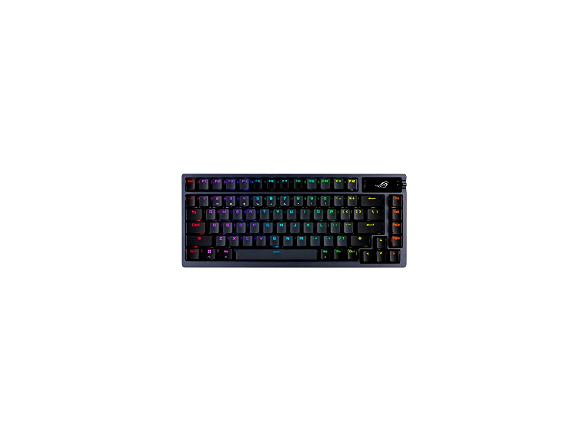 Revisão ASUS ROG Azoth 75 Teclado para jogos personalizado sem fio faça você mesmo, tela OLED, montagem em junta, vapor de três camadas, switches ROG NX vermelhos pré-lubrificados e estabilizadores de teclado: A ponte definitiva entre o mundo custom e o alto desempenho.