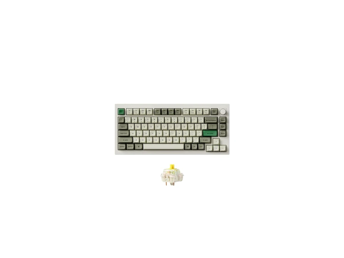 Revisão Keychron Teclado mecânico Q1 Max RGB QMK/VIA, botão programável de metal completo de 2,4 GHz/Bluetooth/teclado com fio com interruptor banana Gateron Jupiter para Mac Windows Linux - Branco: A experiência acústica definitiva para quem digita o dia todo