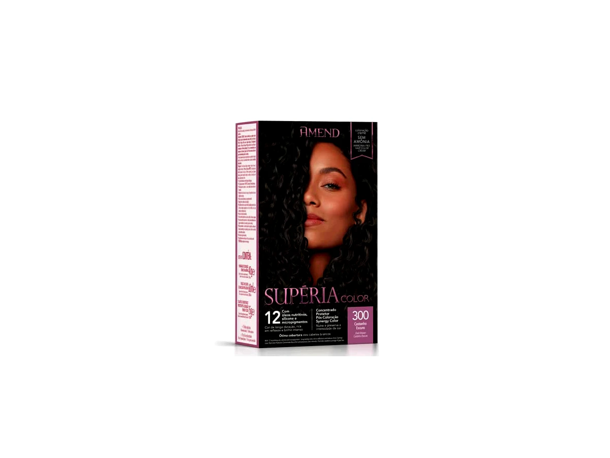 Revisão Tonalizante Amend Supéria Color Sem Amônia 300 Castanho Escuro 50g: o kit de melhor custo-benefício para cobrir os primeiros brancos