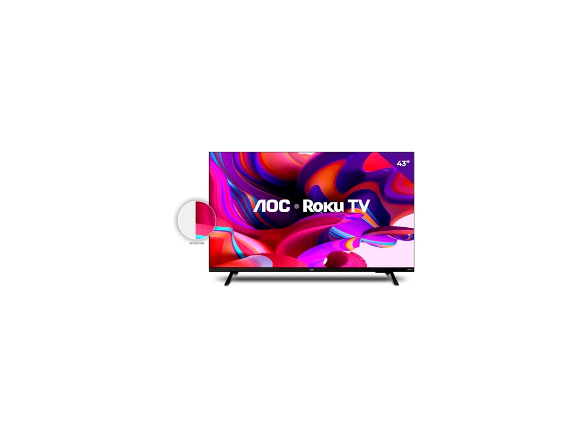 Revisão AOC 43S5135/78G - Smart TV LED 43" Full HD, Design sem bordas, Wifi, Conversor Digital, USB, HDMI: a escolha definitiva para uso simples e direto
