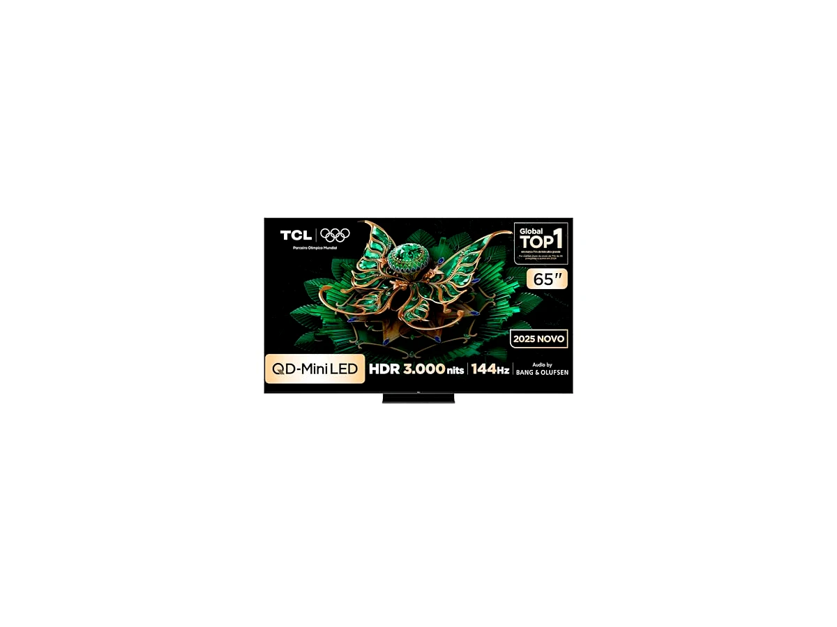 Revisão Smart TV TCL 65 Polegadas QLED Mini LED 4K C7K WiFi Bluetooth Google TV 4 HDMI 144Hz HDR10+ 65C7K: A tela gigante para vencer reflexos na sala