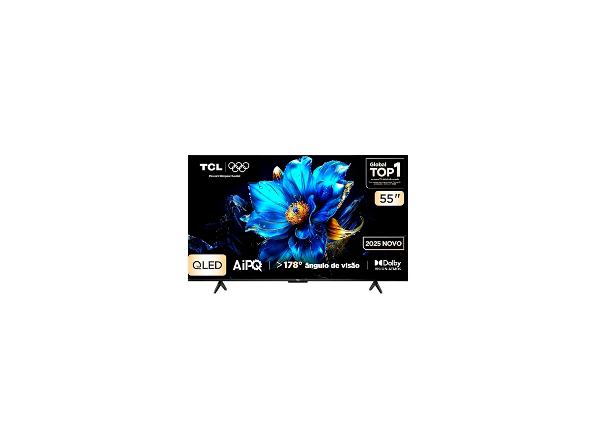 Revisão Smart TV TCL 55 Polegadas QLED 4K P7K WiFi Bluetooth Google TV HDR10+ Dolby Atmos Dolby Vision 55P7K: a escolha racional para streaming