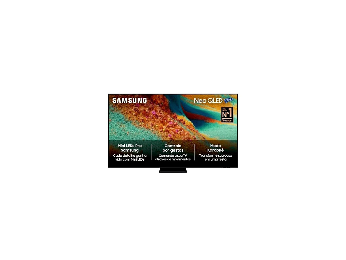 Revisão Samsung Vision AI TV 55" NEO QLED Ultra 4K QN85F 2026, Mini LED, Processador com AI, Controle por Gestos, Modo AI, Painel até 144hz, Dolby Atmos®: a escolha certa para ambientes claros