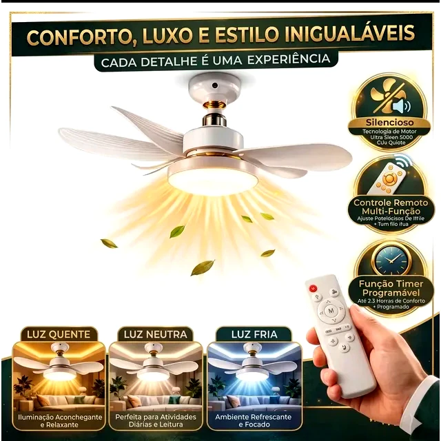 Revisão Ventilador de Teto Sayonara 6 Pás LED: praticidade e baixo custo para ambientes pequenos